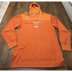 Nike Texas Longhorns Team Issue Orange Pullover Hoodie Sweatshirt Mens Small